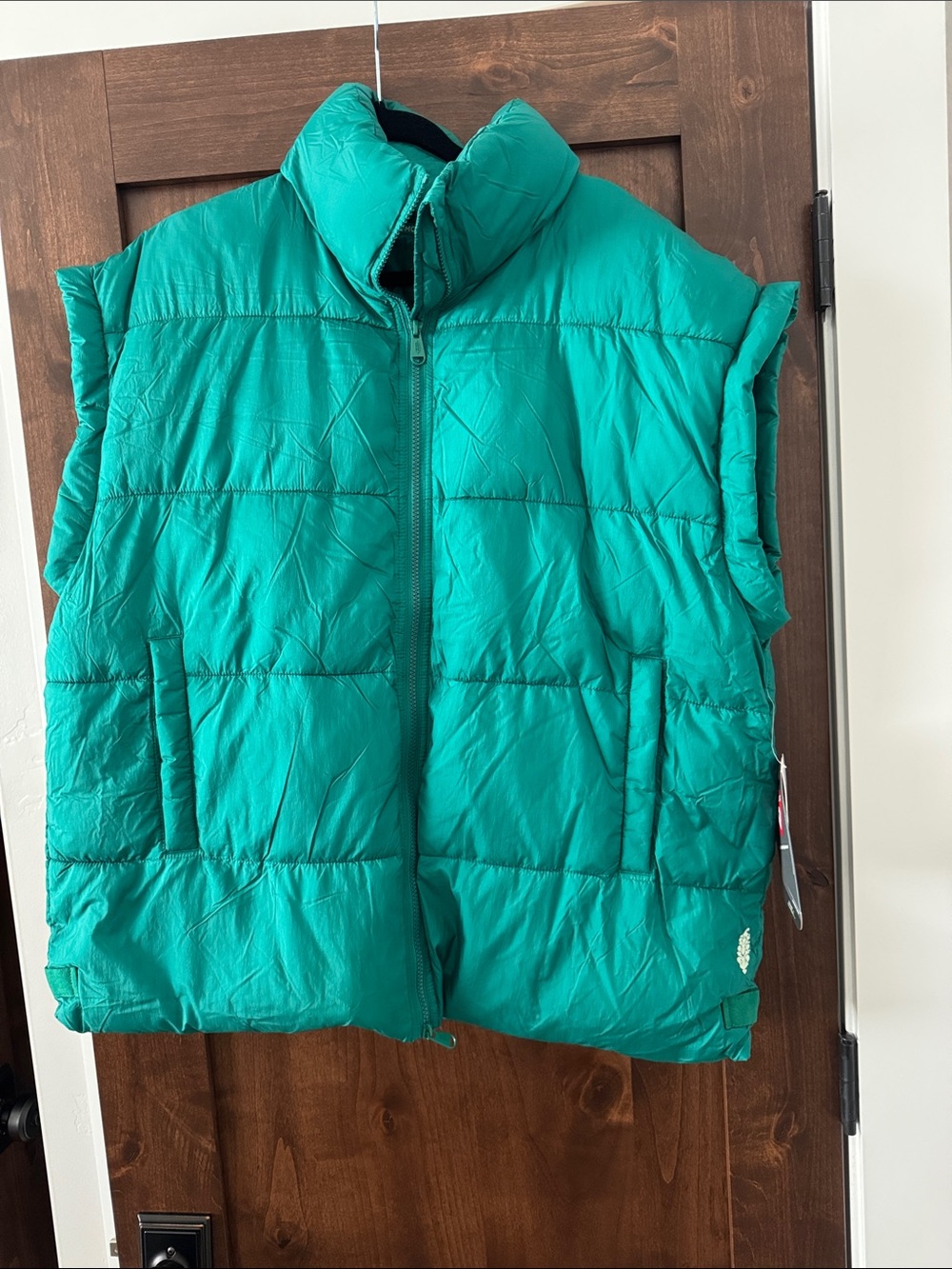 Teal Quilted Sleeveless Puffer Vest